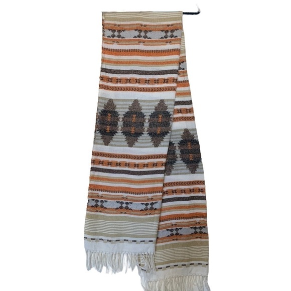 𝅺CHARMING Charlie Southwest Print Fringed Scarf or Wrap - Picture 5 of 11